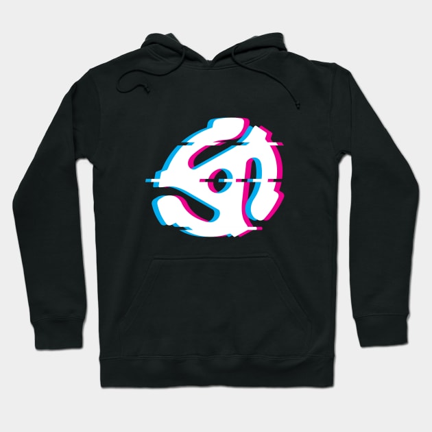 Glitch 45 RPM Adapter Hoodie by Mclickster